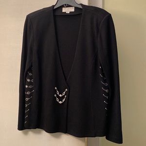 St.John Evening Stunning Black Crystal Blazer NeverUsed